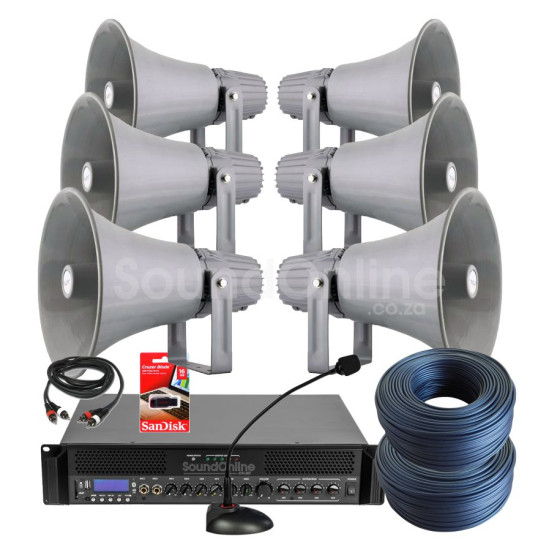 Extra Large sized Warehouse PA Sound System Horn Speakers Complete kit Extra Large sized Warehouse PA Sound System Horn Speakers Complete kit