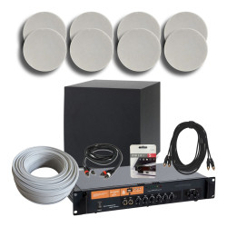 Restaurant / Pub Bluetooth Sound System Kit with 8 x Ceiling Speakers with Subwoofer