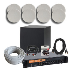 Restaurant / Pub Bluetooth Sound System Kit with 8 x Ceiling Speakers with Subwoofer
