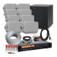 Restaurant / Pub Bluetooth Sound System Kit with 8 x White Wall Mount Speakers with Subwoofer