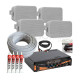 Coffee Shop & Small Restaurant Bluetooth Sound System Kit with 4 x White Wall Mount Speakers