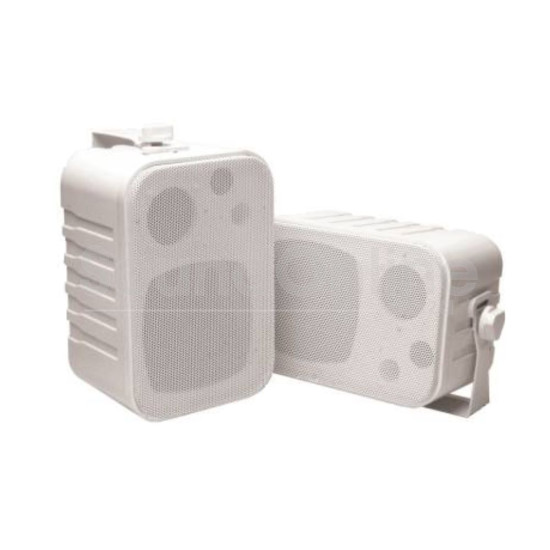 Coffee Shop & Small Restaurant Bluetooth Sound System Kit with 4 x White Wall Mount Speakers