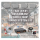 Coffee Shop & Small Restaurant Bluetooth Sound System Kit with 4 x White Wall Mount Speakers