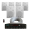 Restaurant Wall Mount DSPPA 6 Speaker Complete Sound Installation Kit - White
