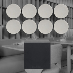 Restaurant / Pub Bluetooth Sound System Kit with 8 x Ceiling Speakers with Subwoofer