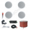 Coffee Shop & Small Restaurant Bluetooth Sound System Kit with 4 x Ceiling Speakers