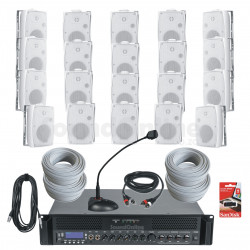 Medium to Large sized Retail Shop PA Sound System with speaker cabinets
